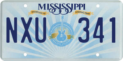 MS license plate NXU341