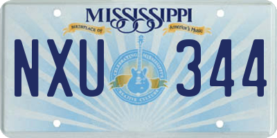 MS license plate NXU344