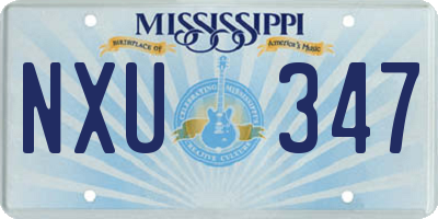 MS license plate NXU347