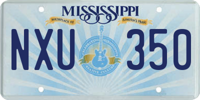 MS license plate NXU350
