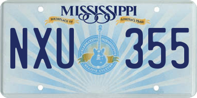 MS license plate NXU355