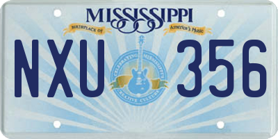 MS license plate NXU356