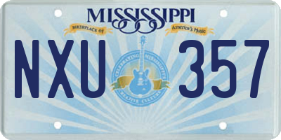 MS license plate NXU357
