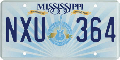 MS license plate NXU364