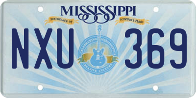MS license plate NXU369
