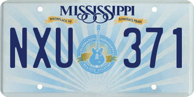 MS license plate NXU371