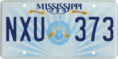 MS license plate NXU373