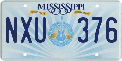 MS license plate NXU376