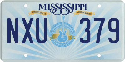 MS license plate NXU379