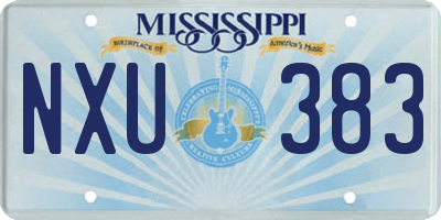 MS license plate NXU383
