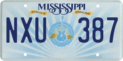 MS license plate NXU387