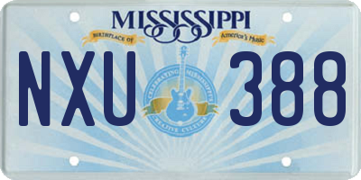 MS license plate NXU388