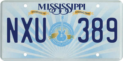 MS license plate NXU389