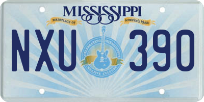 MS license plate NXU390