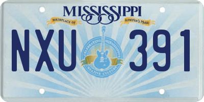 MS license plate NXU391