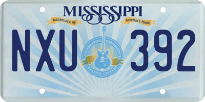 MS license plate NXU392
