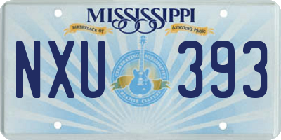 MS license plate NXU393