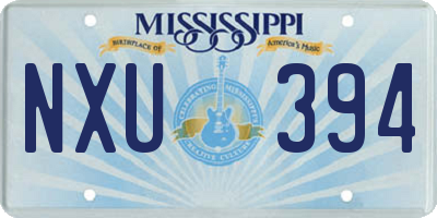 MS license plate NXU394