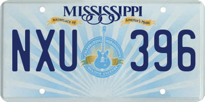 MS license plate NXU396