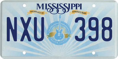 MS license plate NXU398