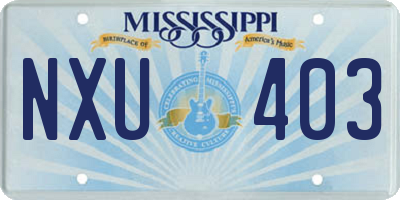 MS license plate NXU403