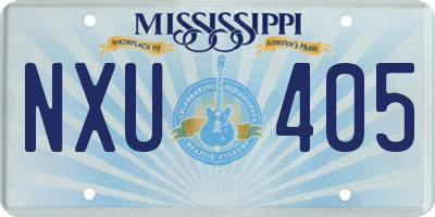 MS license plate NXU405