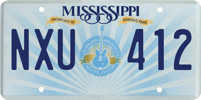 MS license plate NXU412