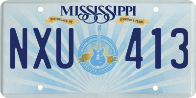 MS license plate NXU413