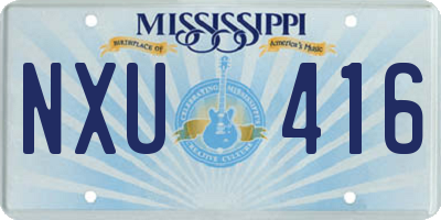 MS license plate NXU416