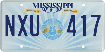 MS license plate NXU417