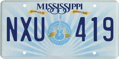 MS license plate NXU419