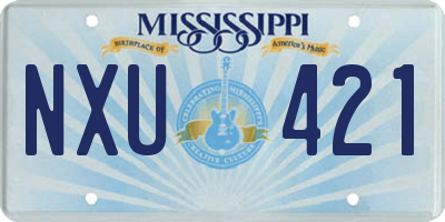 MS license plate NXU421