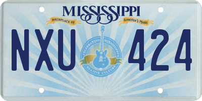 MS license plate NXU424