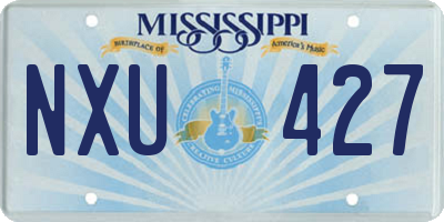 MS license plate NXU427