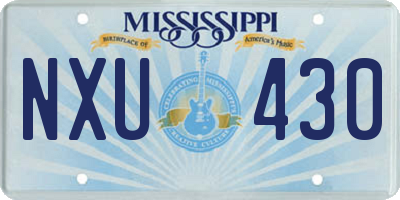 MS license plate NXU430