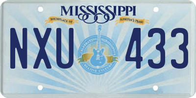 MS license plate NXU433