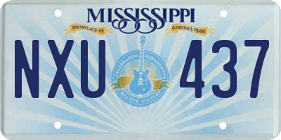 MS license plate NXU437