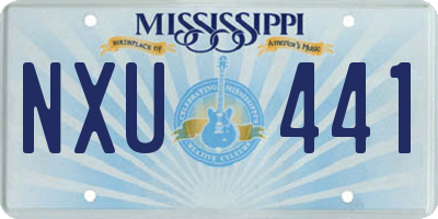 MS license plate NXU441