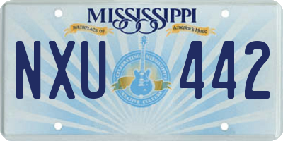 MS license plate NXU442
