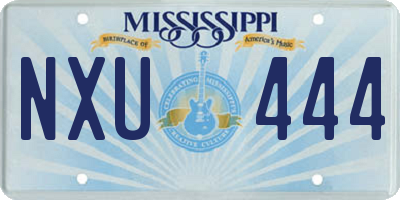 MS license plate NXU444