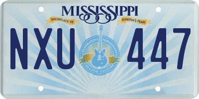 MS license plate NXU447
