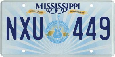 MS license plate NXU449