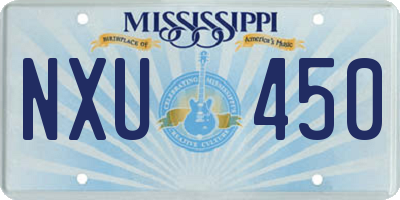 MS license plate NXU450