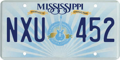 MS license plate NXU452