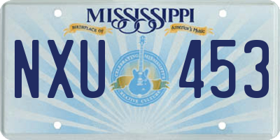 MS license plate NXU453