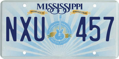 MS license plate NXU457