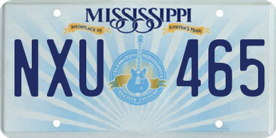 MS license plate NXU465