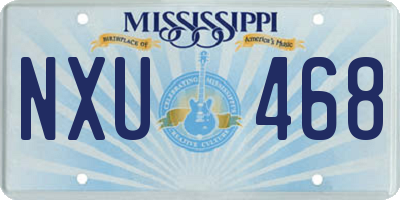 MS license plate NXU468