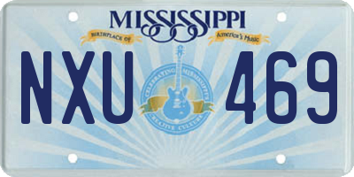 MS license plate NXU469