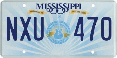 MS license plate NXU470